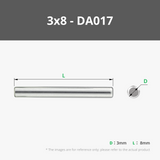 D3 Stainless Steel Dowel Pin